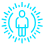 Body scan blue icon
