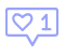 Heart with number 1 purple